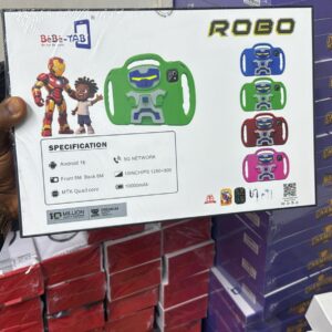 tablette enfant robo bébétab 10 pouces android 16 5g design robot futuriste caméras 5mp/8mp batterie 10000mah tablette technologie guinée